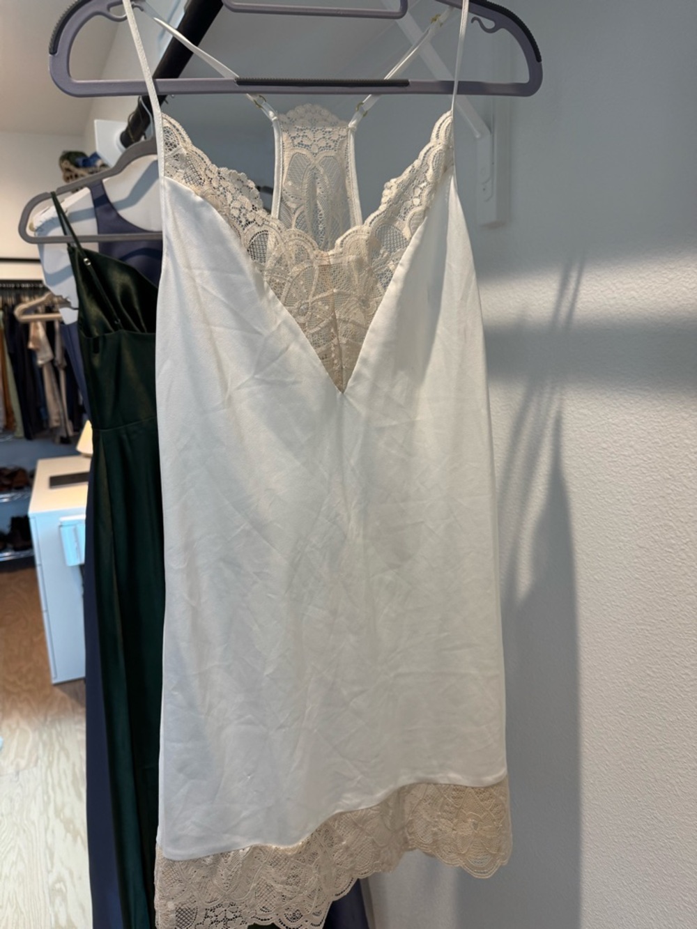 Lace-Trim Nightie - Cream